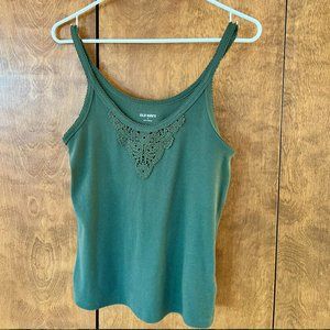 Lace Trim Tank Top M